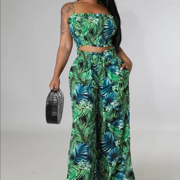 Jumpsuit two piece pants set - Picture 3 of 8